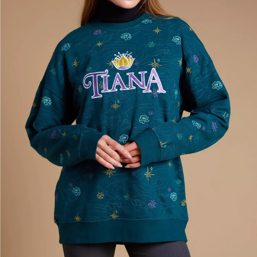 Disney‎ The Princess and the Frog Tiana Embroidered Icons Crewneck BoxLunch